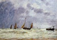 Boudin, Eugene - Berck, the Departure of the Boats